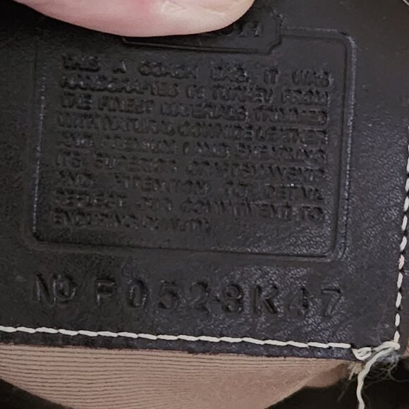 Euc Coach Signature Canvas Shearling Duffle Khaki Handbag Tote Bag Purse - Picture 13 of 13